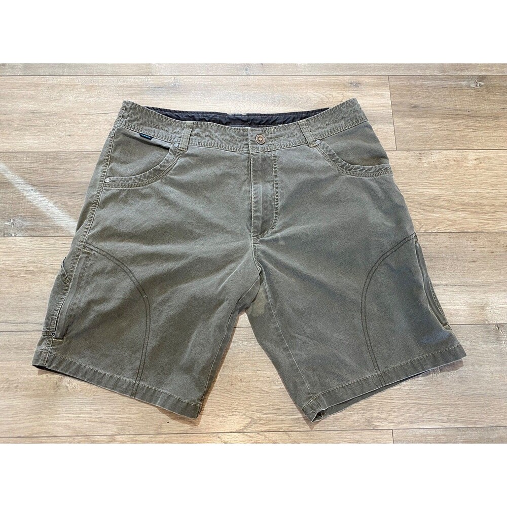 KUHL Renegade Mens 36 x 10 Inseam Outdoors Casual Hiking Cargo Patina Dye Shorts